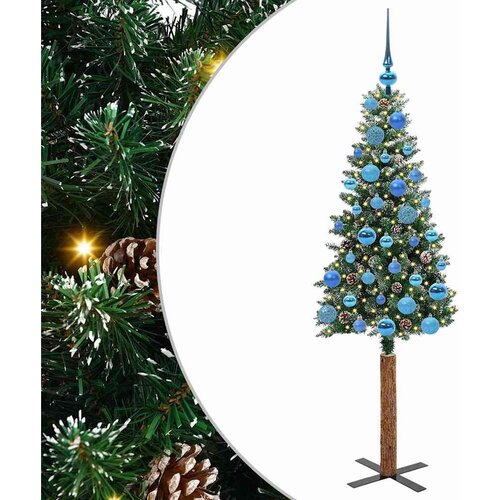  Mr&amp;scaron;avo božićno drvce s 150 LED svjetlima Zelena i bijela 150 cm Slike