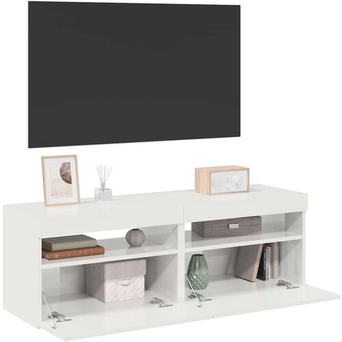vidaXL TV ormarići LED 2 kom visoki sjaj bijeli 60 x 35 x 40 cm Cijene