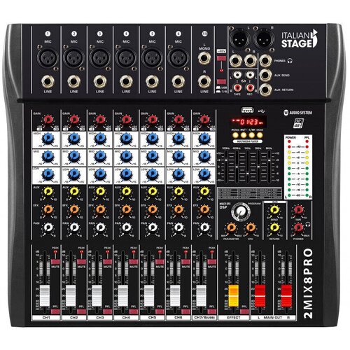 Italian Stage 2MIX8PRO 8kanala EFX,Media Player,BT mikseta Cijene