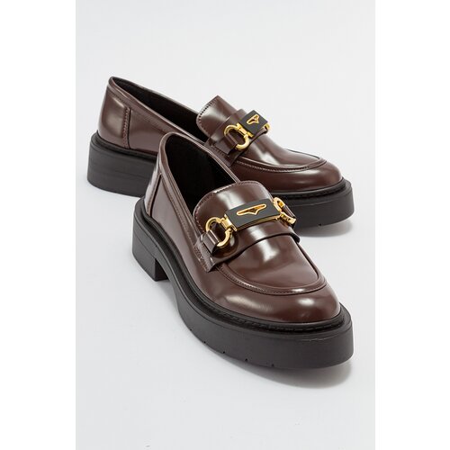 LuviShoes UNTE Coffee Turning Women's Loafers Slike