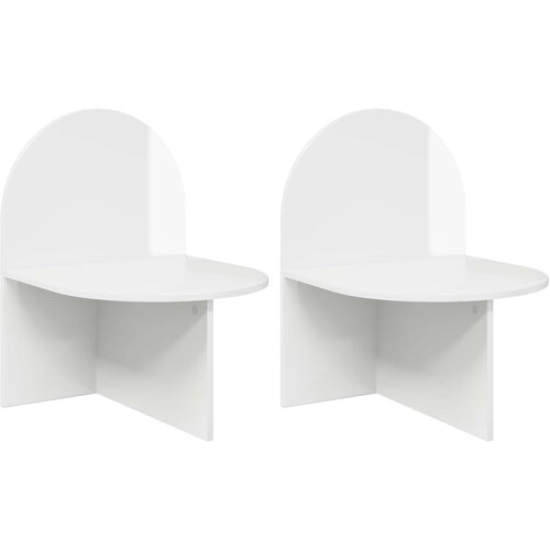  Noćni ormarić 2 pcs Bijela visokog sjaja 48 x 49 x 65 cm Cijene