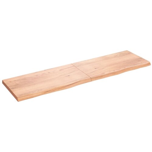 vidaXL Zidna polica svjetlosmeđa 220x60x(2-6) cm obrađena hrastovina Cijene