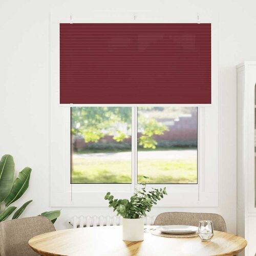  Plisirana zavjesa Bordo crvena 110x100 cm &amp;Scaron;irina tkanine 109,4 cm Poliester Slike
