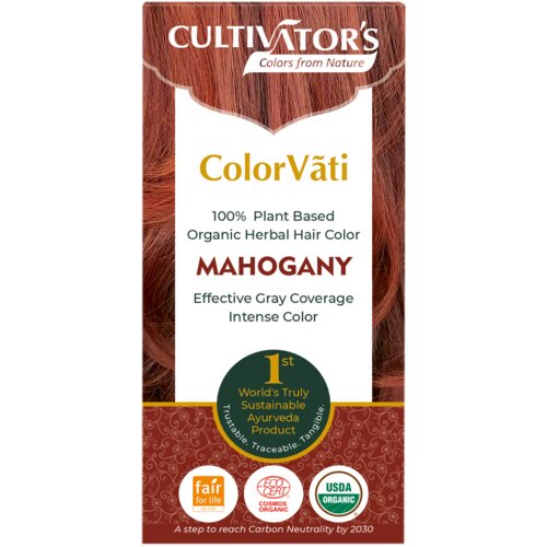 CULTIVATOR&amp;#039;S ColorV&amp;atilde;ti Organska zeli&amp;scaron;čna barva za lase - 13 mahagonijev - 100 g Slike