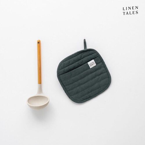 Linen Tales Lanena kuhinjska rokavica Forest Green – Cene