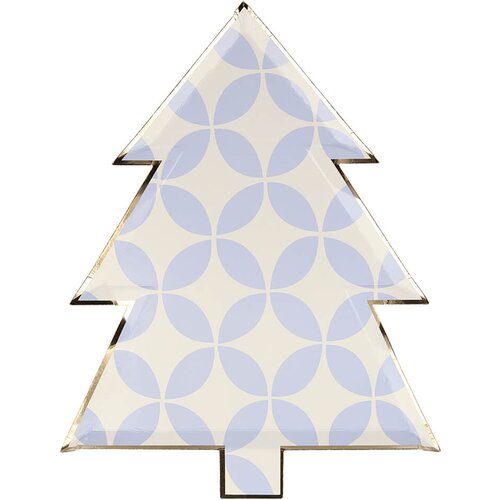 Meri Meri papirnati tanjuri die cut patterned christmas tree (8 komada) Slike