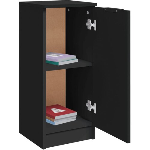  Komode 2 kom crne 30 x 30 x 70 cm od konstruiranog drva Slike