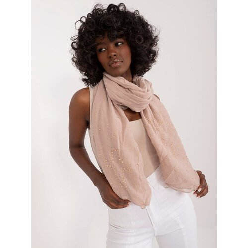 Fashion Hunters Beige ruffle scarf with appliqué Slike