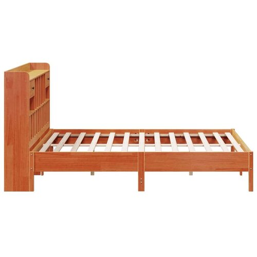 vidaXL Krevet s regalom za knjige bez madraca 200x200 cm od borovine Cene