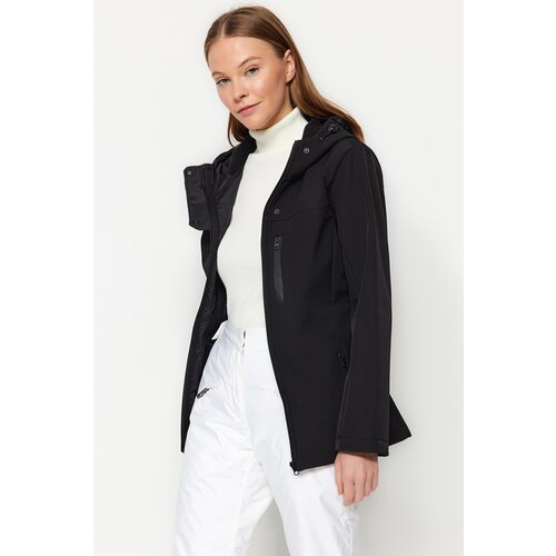 Trendyol winter essentials/ski collection black waterproof hooded fleece jacket Slike