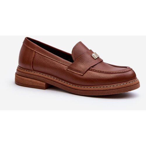 Zazoo Women's Loafers On The Platform Laura Messi 2392 Dark Gold Cene