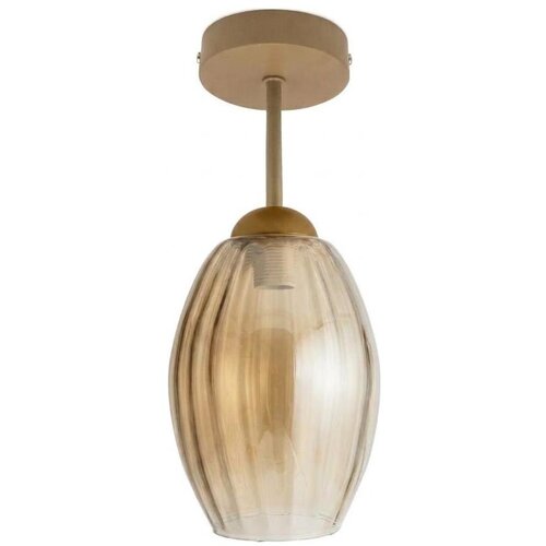 Brilagi LED plafonski luster R GLASS 1xE27/60W/230V &amp;Oslash; 17cm bež/zadimljeno bež Slike