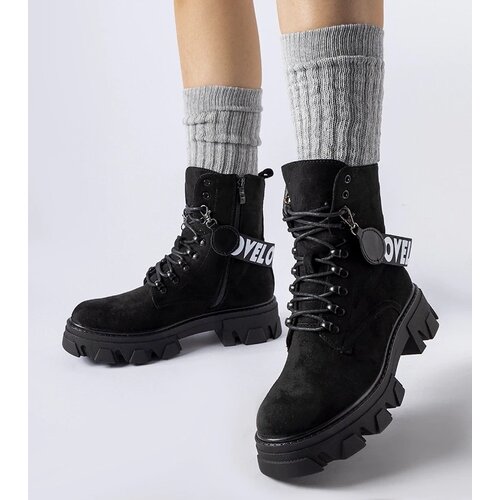 Gemre Black ankle boots with a decorative detachable strap Marco Cijene