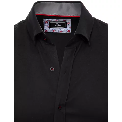 DStreet Men's elegant black shirt DX2328