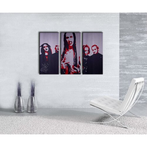  Ročno izdelana slika POP Art Marilyn Manson 3-delna  (POP ART) Cene