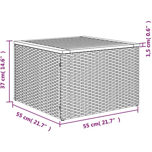  9-dijelni set vrtnih sofa s jastucima crni od poliratana Crna 70 x 62 x 69 cm Slike