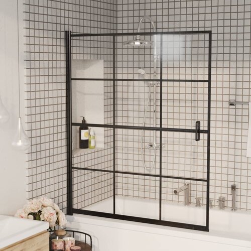 Pregrada za tu&scaron; ESG 116 x 140 cm crna Cijene