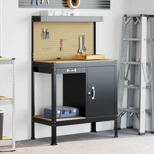  Radne klupe s ladicama Crna 81 x 41 x 145 cm Konstruirano drvo Cijene