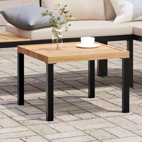 Vrtni stolić za kavu crni 55x55x39,5 cm čelik obložen prahom Cene