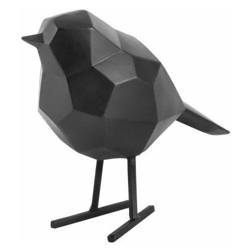 PT LIVING Črn dekorativen kip Bird Small Statue