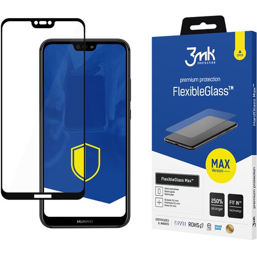 3mk HUAWEI P20 LITE BLACK - FLEXIBLEGLASS MAX, (22002359) Slike