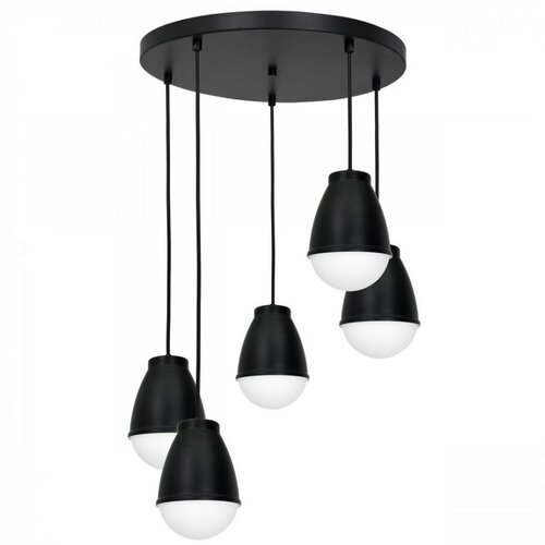  Luster na sajli CARYON 5xE14/60W/230V crne boje, okruglog oblika Cene
