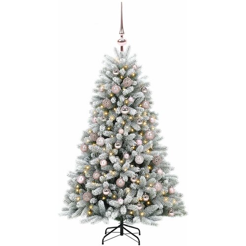  Umjetno božićno drvce s kuglicama 120 cm 150 LED lampica Slike