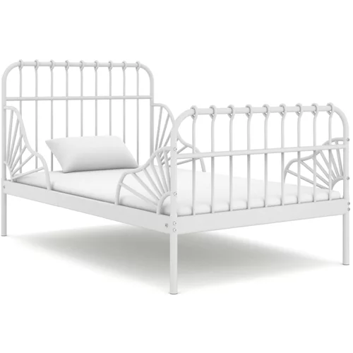  Produživi okvir za krevet bijeli metalni 80 x 130/200 cm