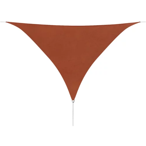 vidaXL Senčno jadro oksford blago trikotno 5x5x5 m terakota, (20742995)