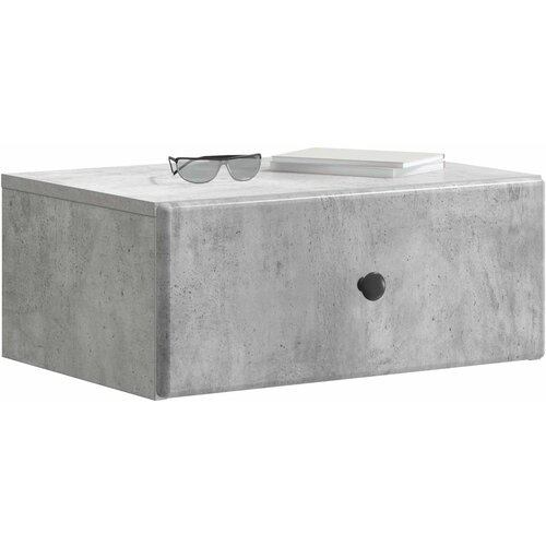  Noćni ormarić za montažu na zid Betonska siva 49 x 34,5 x 20 cm Slike