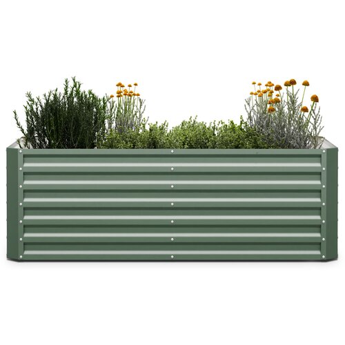 Blumfeldt Dvignjena gredica High Grow Straight, 160 x 80 x 80 cm, iz valovite jeklene pločevine, enostavna za montažo, odporna proti rji in mrazu Cene