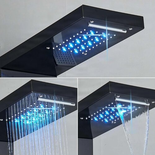 EYN Luksuzni LED tu&amp;scaron; panel | Tu&amp;scaron; sistem BSP1912 &amp;mdash; Mat črna &amp;mdash; Stenska Slike