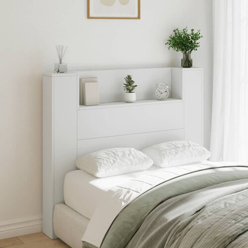 vidaXL Ormarić za uzglavlje s LED svjetlima bijeli 120x16 5x103 5 cm Cijene