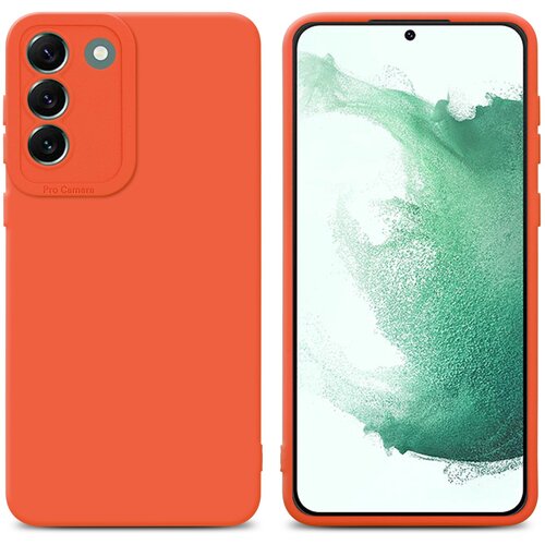 Cadorabo Ohi&amp;scaron;je, združljiv s Samsungom v tekočini Orange - Za&amp;scaron;čitni pokrov iz fleksibilnega silikona TPU, (20596155) Slike