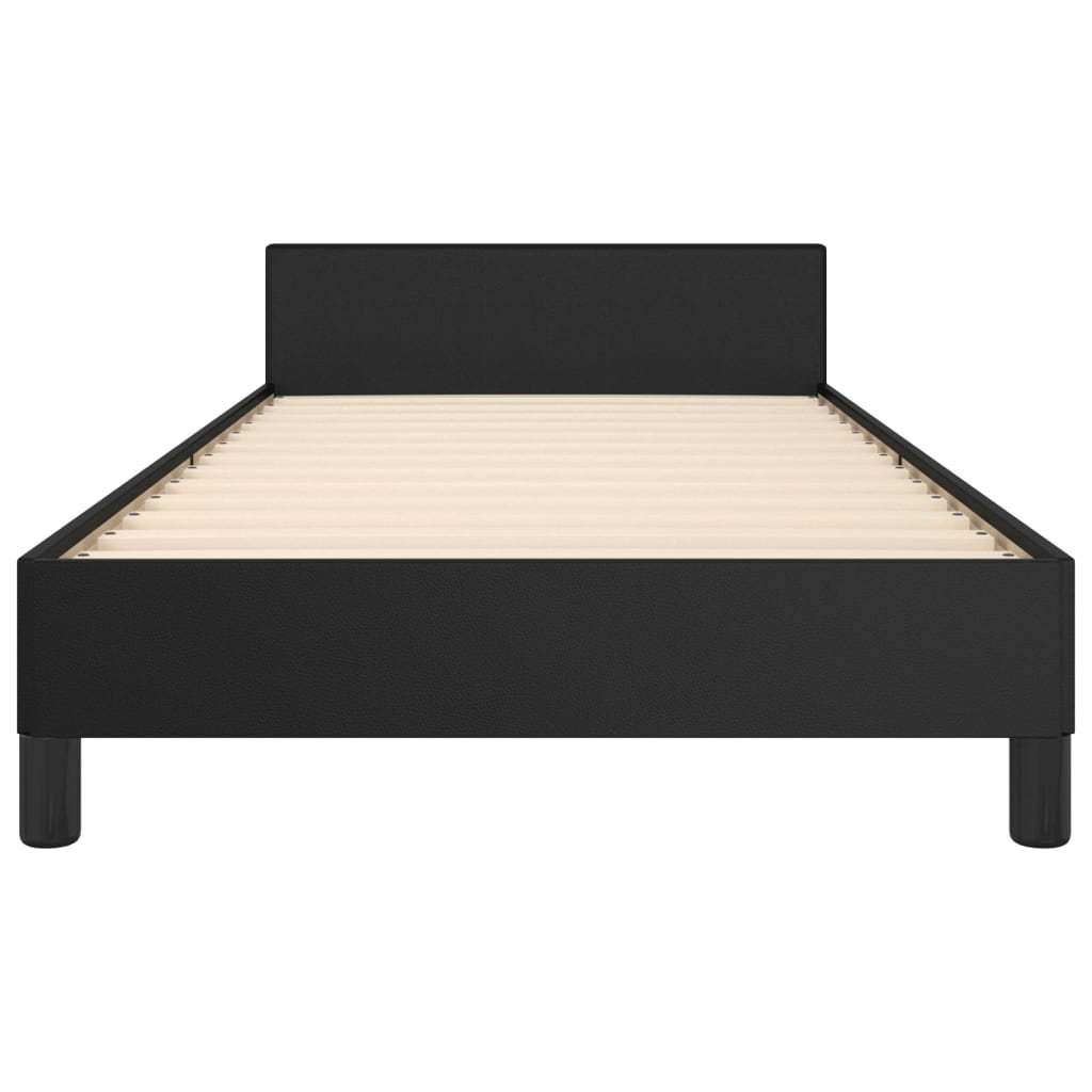 VidaXL okvir za krevet s uzglavljem crni 80 x 200 cm od umjetne kože Slike