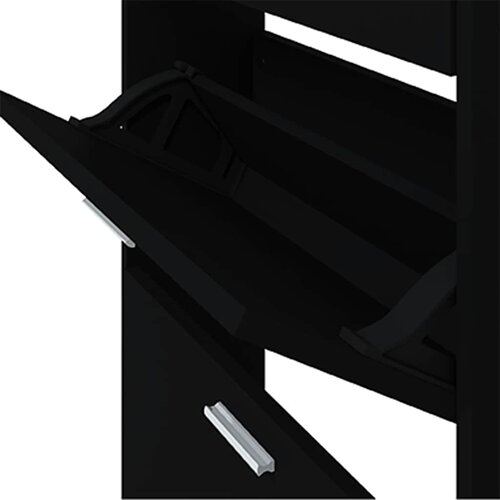  za cipele crni 59x17x150 cm od konstruiranog drva Slike