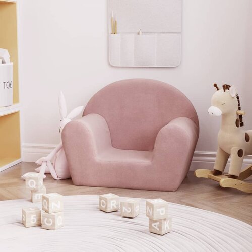 VidaXL Dječja sofa ružičasta od mekanog pli&amp;scaron;a Slike