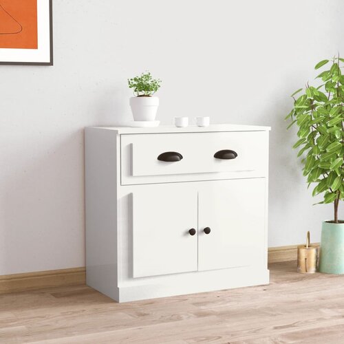  Komoda sjajna bijela 70x35,5x67,5 cm od konstruiranog drva Cene