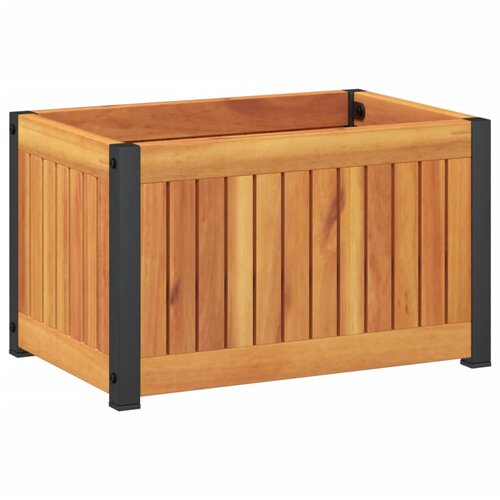 Maison Chic Vrtno cvetlično korito - Cvetlični Lonec 45x30x27,5 cm akacijev les in jeklo, (21789160) Cene