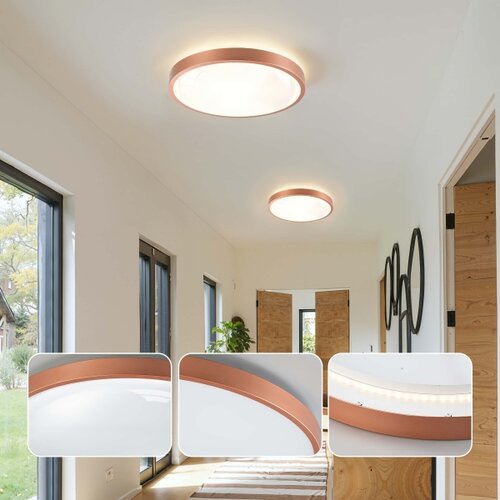 Brilagi LED prigu&amp;scaron;iva svetiljka GLASS POOL DOUBLE LED/48W/230V 40 cm bakarna + s daljinskim upravljačem Slike