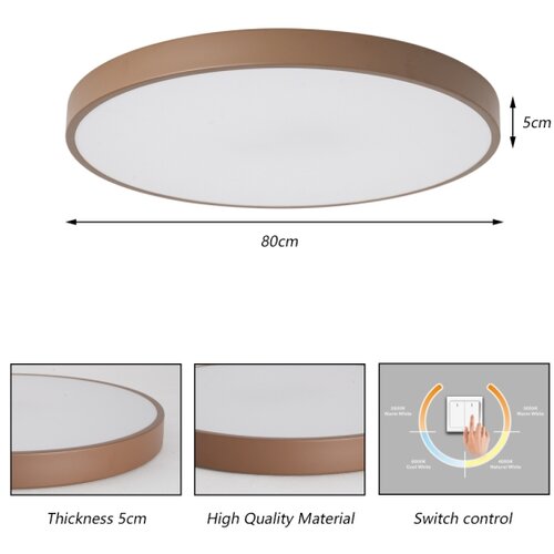  Brilagi - LED plafonsko svetlo POOL LED/100W/230V 3000/4000/6000K 80 cm braon Slike