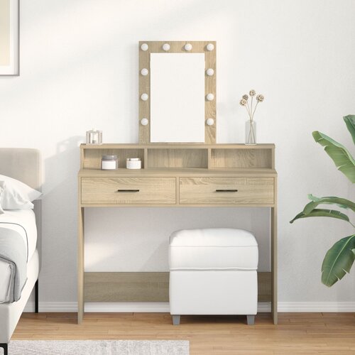 vidaXL sonoma oreh inženirski les 100 x 41 x 140 cm ogledalo Cene