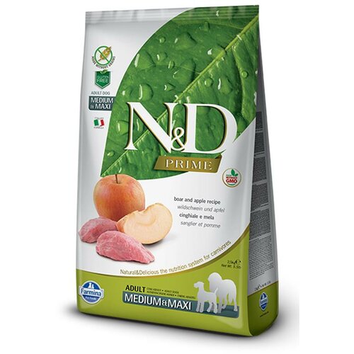 N&d suva hrana za pse prime medium/maxi divlja svinja i jabuka 2.5kg Cene