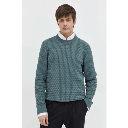 Hugo Pamučni pulover boja: zelena