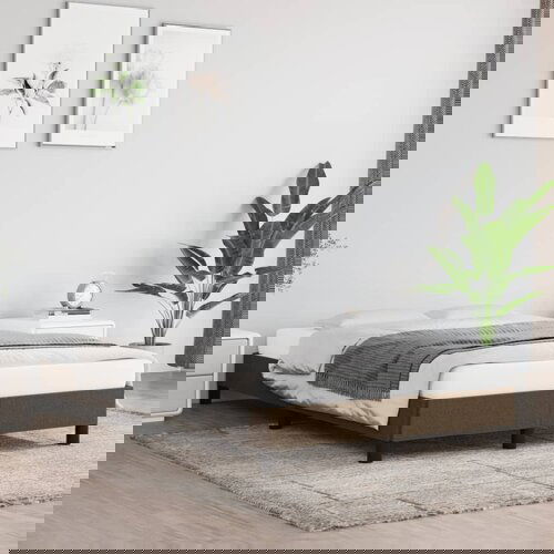 Furnova Posteljni okvir brez vzmetnice temno rjava 120x190 cm blago, (21934873) Slike