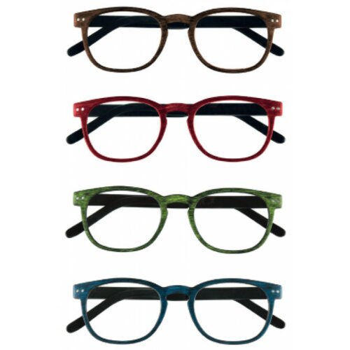 Prontoleggo naočare za čitanje sa dioptrijom Wenge braon, crvene,zelene, plave ( WENGE ) Slike