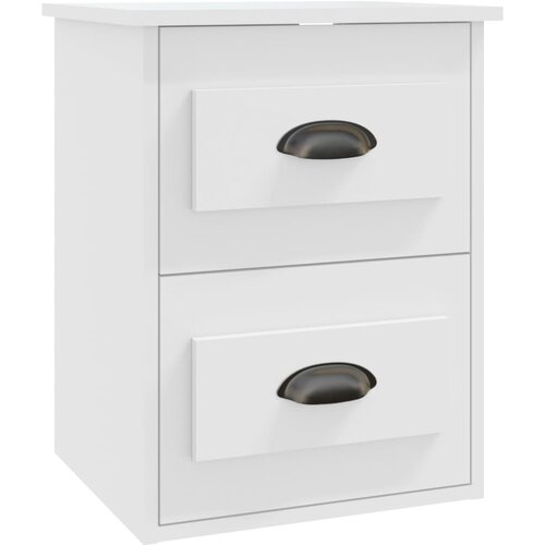Maison Chic Stenska Nočna omarica - Nočna miza bela 41,5x36x53 cm, (21687521) Slike