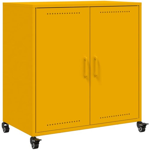Maison Chic Komoda - Predalnik gorčično rumena 68,5x39x72 cm jeklo, (21715748) Slike
