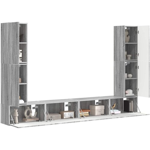  Set TV komoda 8 pcs Siva Sonoma Konstruirano drvo Slike