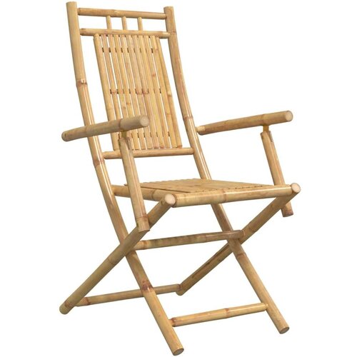  Sklopive vrtne stolice 6 kom 53 x 66 x 99 cm od bambusa Slike